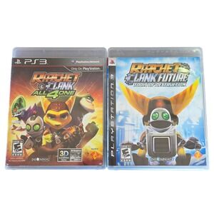 Ratchet and Clank All 4 One & Future Tools of Destruction Sony PS3 Game Lot CIB